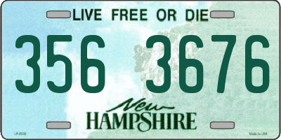 NH license plate 3563676