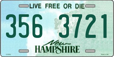 NH license plate 3563721