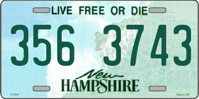 NH license plate 3563743