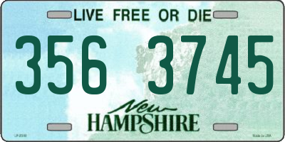 NH license plate 3563745