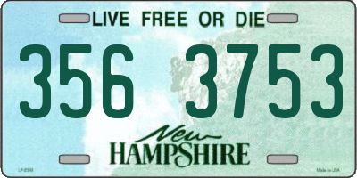 NH license plate 3563753