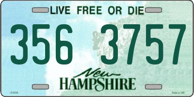 NH license plate 3563757