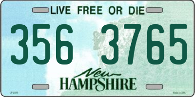 NH license plate 3563765