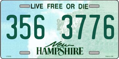 NH license plate 3563776