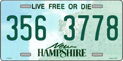 NH license plate 3563778