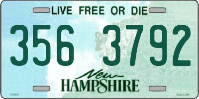 NH license plate 3563792