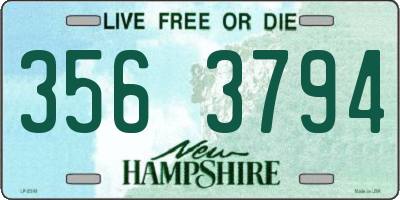 NH license plate 3563794