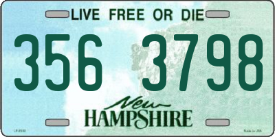 NH license plate 3563798