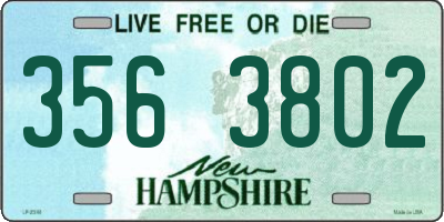 NH license plate 3563802