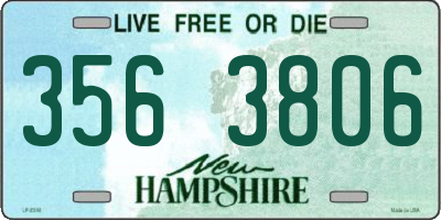 NH license plate 3563806