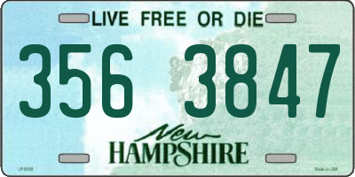 NH license plate 3563847
