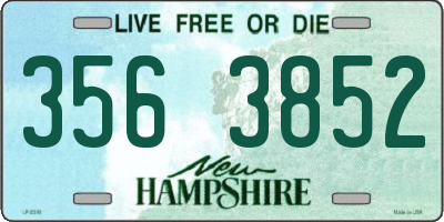 NH license plate 3563852
