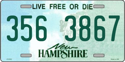 NH license plate 3563867