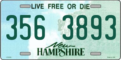 NH license plate 3563893