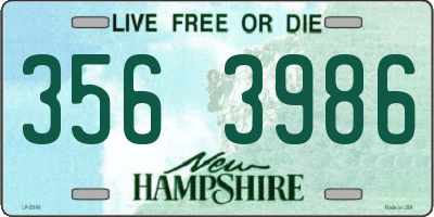 NH license plate 3563986