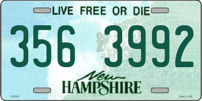 NH license plate 3563992