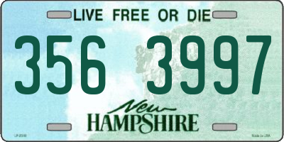 NH license plate 3563997