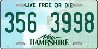 NH license plate 3563998