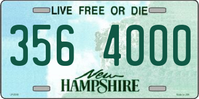 NH license plate 3564000