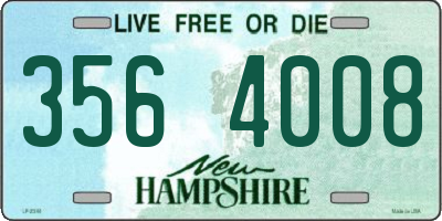NH license plate 3564008