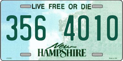 NH license plate 3564010