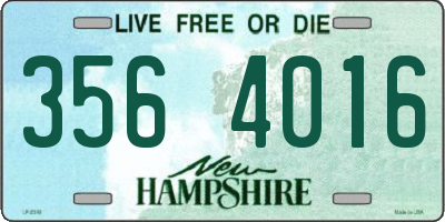 NH license plate 3564016