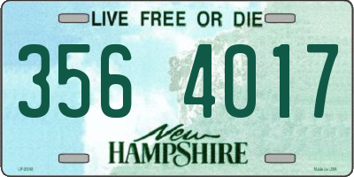 NH license plate 3564017