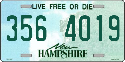 NH license plate 3564019