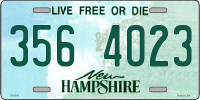 NH license plate 3564023