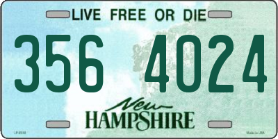 NH license plate 3564024