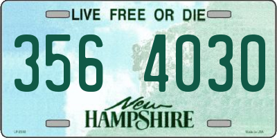 NH license plate 3564030