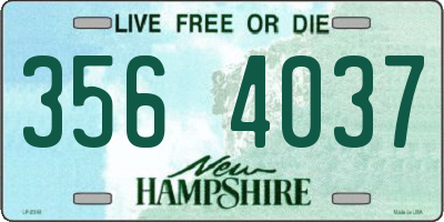 NH license plate 3564037