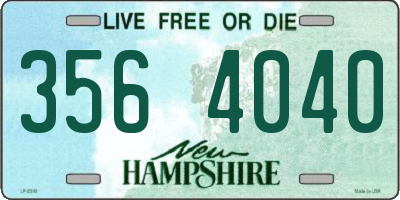 NH license plate 3564040
