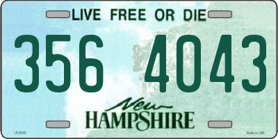 NH license plate 3564043