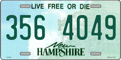 NH license plate 3564049