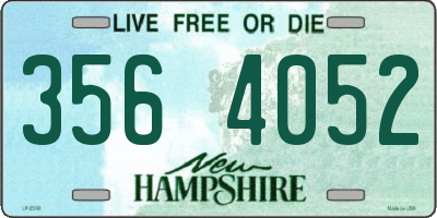 NH license plate 3564052
