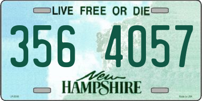 NH license plate 3564057