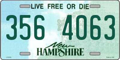 NH license plate 3564063