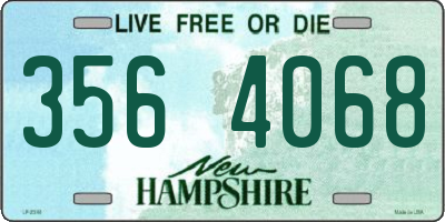 NH license plate 3564068