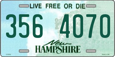 NH license plate 3564070