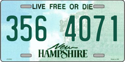 NH license plate 3564071