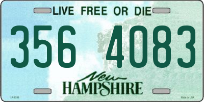 NH license plate 3564083