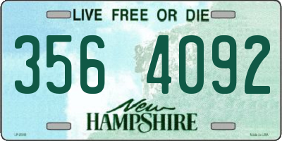 NH license plate 3564092