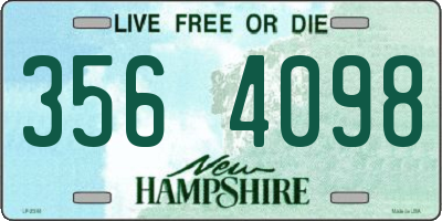 NH license plate 3564098