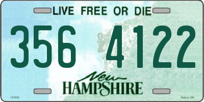 NH license plate 3564122