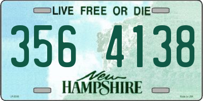 NH license plate 3564138
