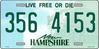 NH license plate 3564153