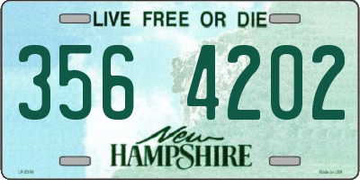 NH license plate 3564202