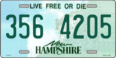 NH license plate 3564205