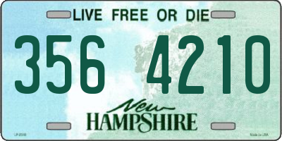 NH license plate 3564210